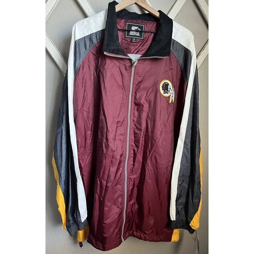 NWT! Vintage Starter Washington Redskins NFL Men's 2XL Windbreaker Jacket